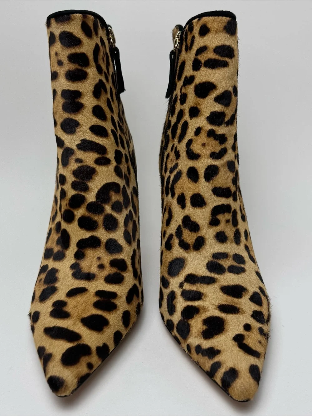 J.Crew Leopard Calf Hair Pointed-Toe Ankle Boots Women’s Size 8